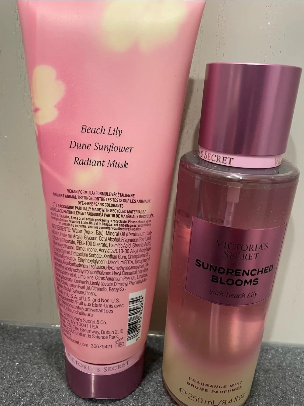 Victoria's Secret Sundrenched Blooms Lotion & Mist - Pink and Cream